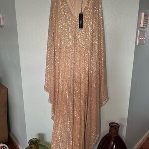 Gold Sequin Evening Kaftan